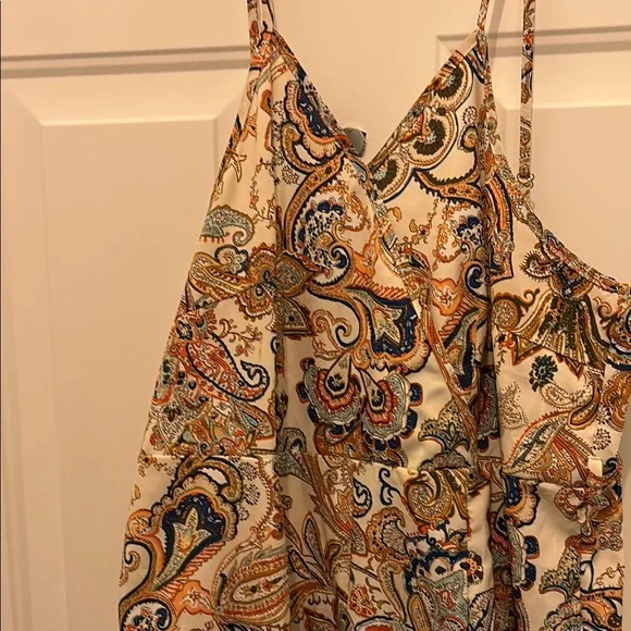 SHEIN Chic Paisley V-Neck Jumpsuit - Picture 2 of 4